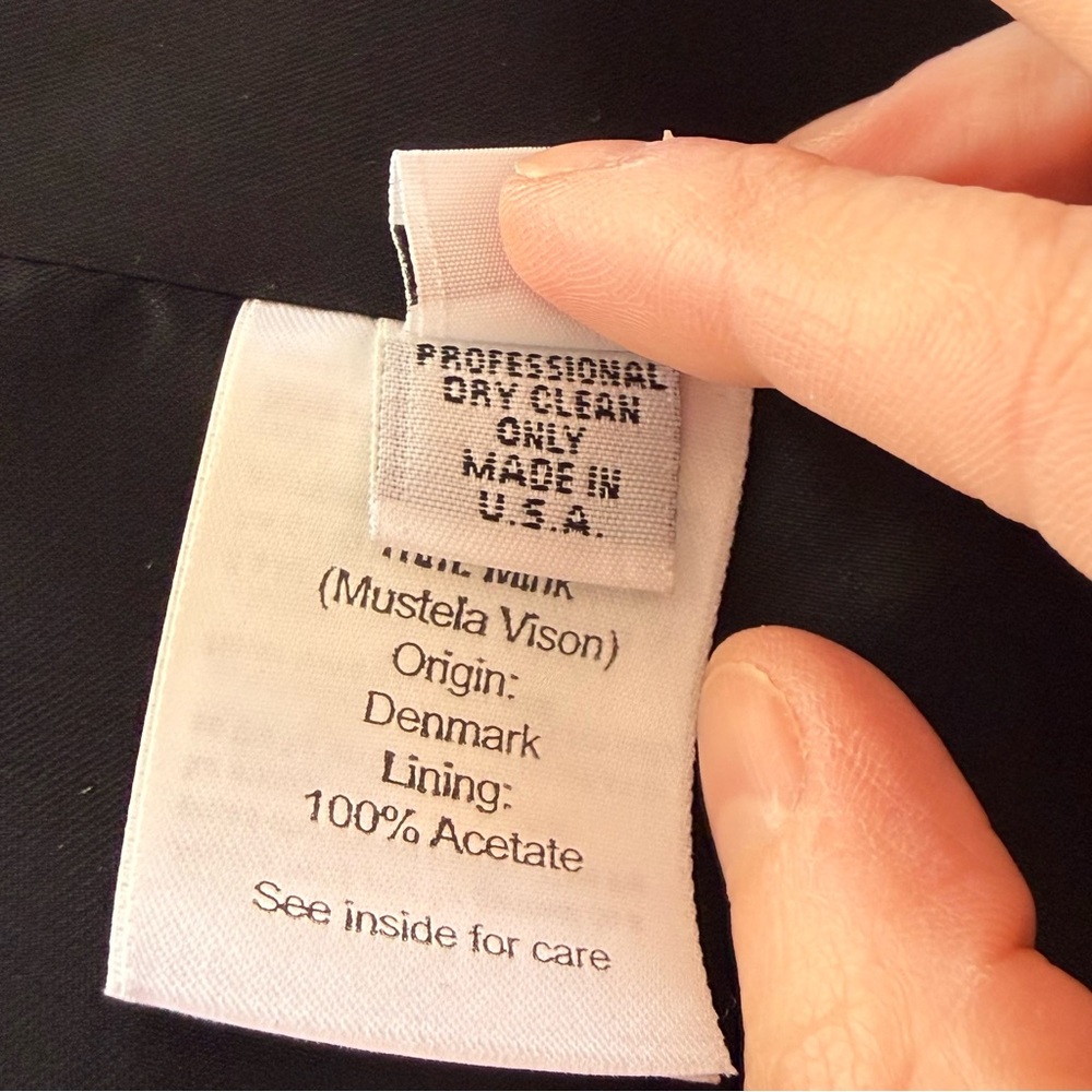 FLEURETTE by LORO PIANA Black Cashmere & Wool Long Coat Sz 8 - Picture 9 of 10